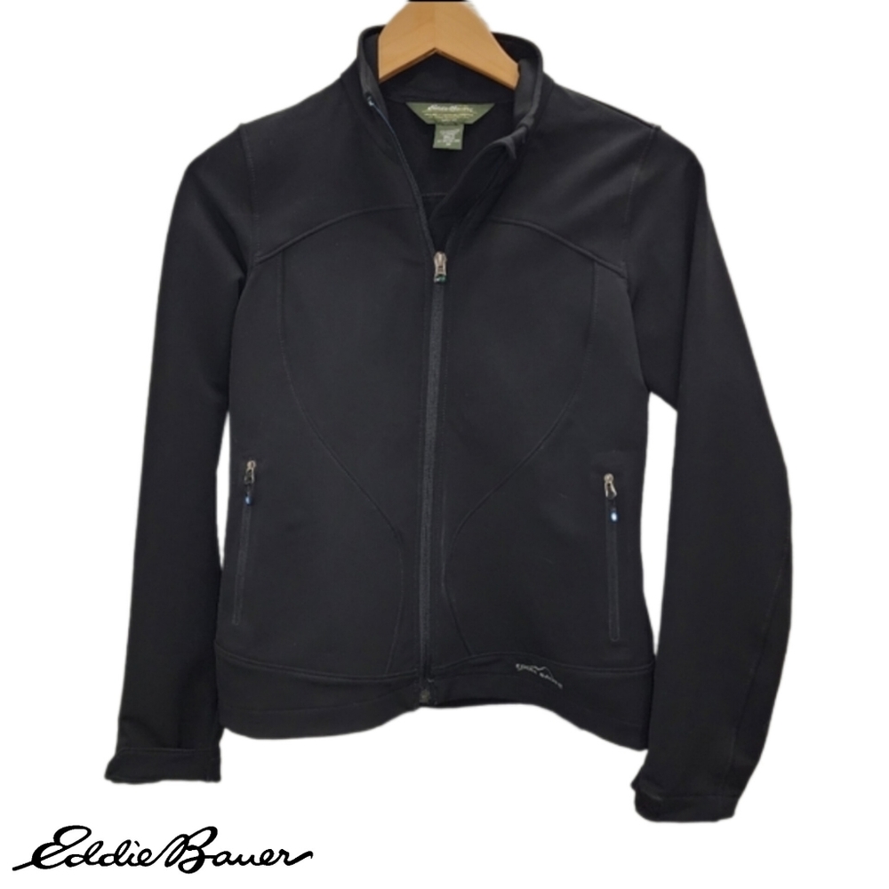 Eddie Bauer Women's XS Black Outdoor Outfitter‎ Long Sleeve Soft Shell Jacket